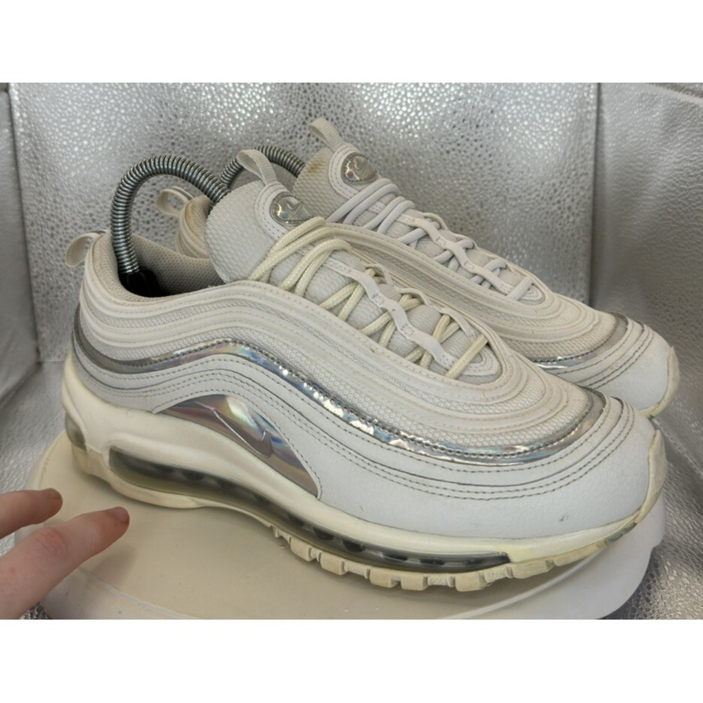 Nike Air Max 97 Sz 8 M Summit White Silver Iridescent CJ9706-100 Womens